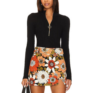 Show Me Your Mumu 'Charlie' Black Zip Sweater Size L